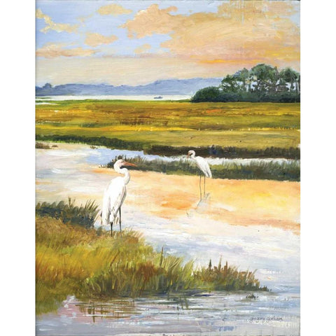 Salt Marsh Sanctuary II Gold Ornate Wood Framed Art Print with Double Matting by Gorham, Gregory