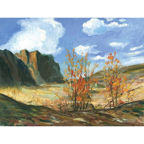 Eastern Columbian River Gorge White Modern Wood Framed Art Print by Gorham, Gregory