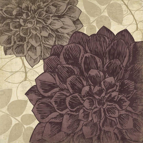 Dahlia I Gold Ornate Wood Framed Art Print with Double Matting by Harbick, N