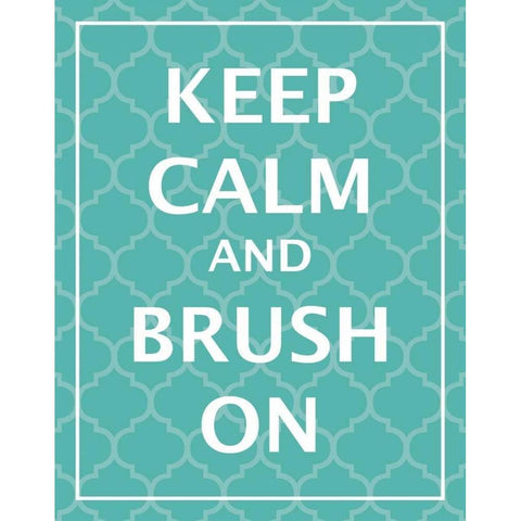 Keep Calm and Brush Black Modern Wood Framed Art Print with Double Matting by Harbick, N