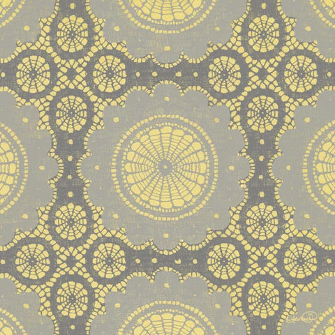 Elegance in Yellow I Gold Ornate Wood Framed Art Print with Double Matting by Harbick, N.