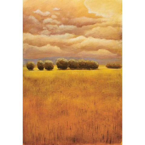 Golden Fields I Gold Ornate Wood Framed Art Print with Double Matting by Girard, Thomas