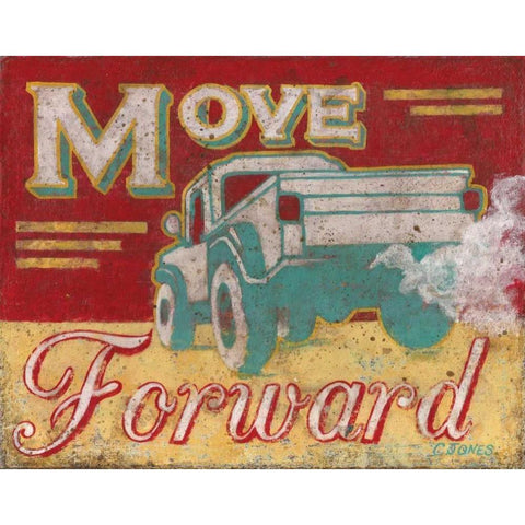 Move Forward Gold Ornate Wood Framed Art Print with Double Matting by Jones, Catherine