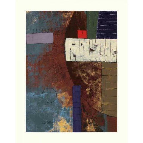 Medford Manor II Black Modern Wood Framed Art Print with Double Matting by Kime, John