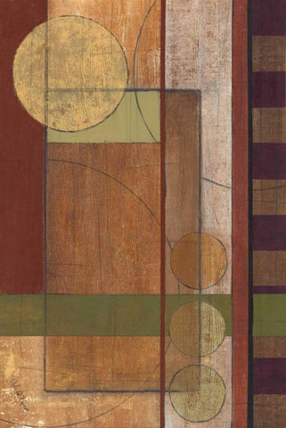 Earth Structure I White Modern Wood Framed Art Print with Double Matting by Kime, John