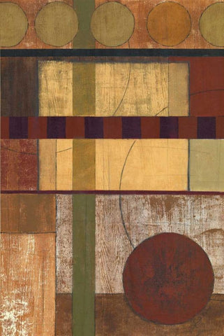 Earth Structure II Black Ornate Wood Framed Art Print with Double Matting by Kime, John