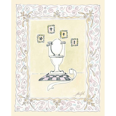 Toilette II Gold Ornate Wood Framed Art Print with Double Matting by Leal, Steve