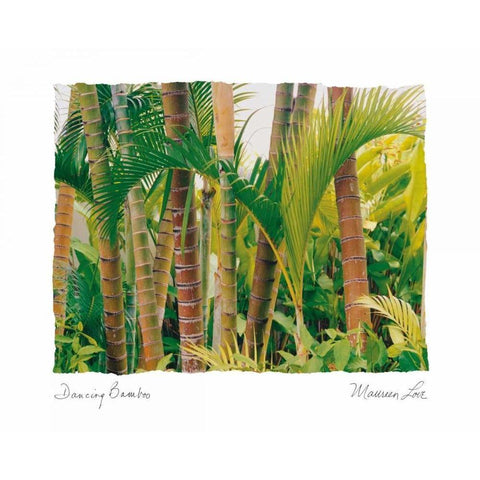 Dancing Bamboo Gold Ornate Wood Framed Art Print with Double Matting by Love, Maureen