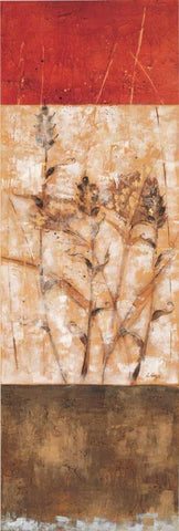 Fresco I White Modern Wood Framed Art Print with Double Matting by Linza, Loretta