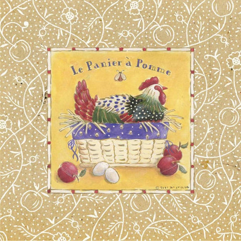 Le Panier a Pomme Gold Ornate Wood Framed Art Print with Double Matting by McCollum, Sudi