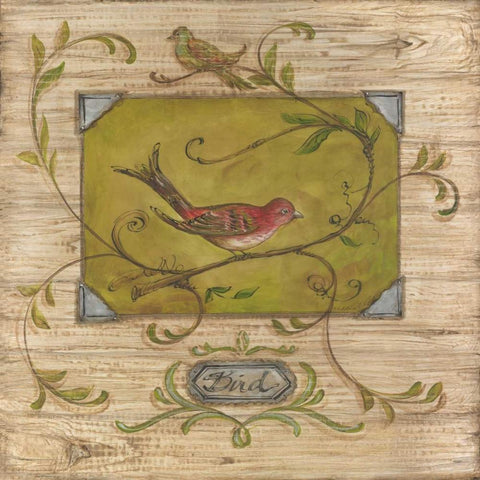 Bird Watcher III Gold Ornate Wood Framed Art Print with Double Matting by McRostie, Kate