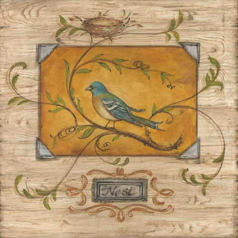 Bird Watcher IV Gold Ornate Wood Framed Art Print with Double Matting by McRostie, Kate