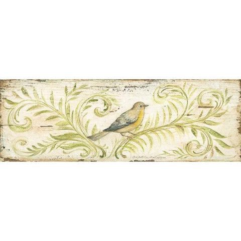 Eco Warbler Gold Ornate Wood Framed Art Print with Double Matting by McRostie, Kate