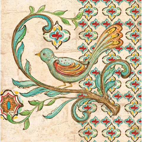 Treetop Bird II Gold Ornate Wood Framed Art Print with Double Matting by McRostie, Kate