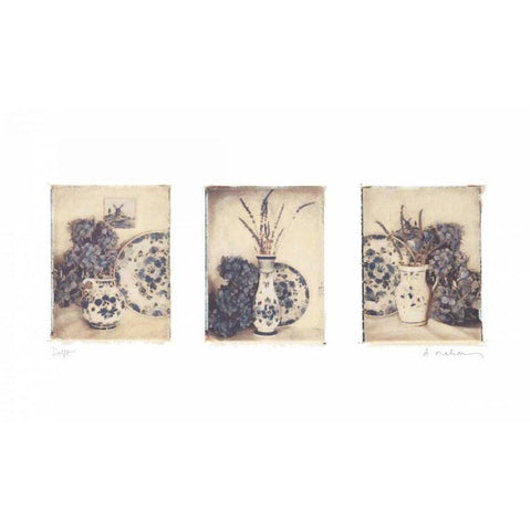 Delft White Modern Wood Framed Art Print by Melious, Amy