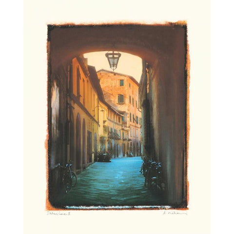 Italian Lane II White Modern Wood Framed Art Print by Melious, Amy