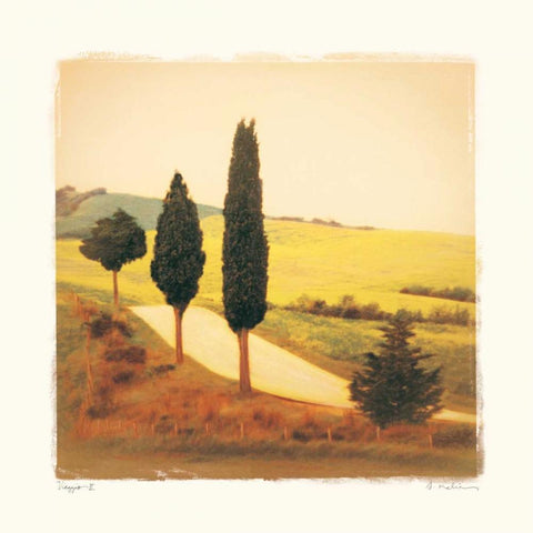 Viaggio II White Modern Wood Framed Art Print with Double Matting by Melious, Amy