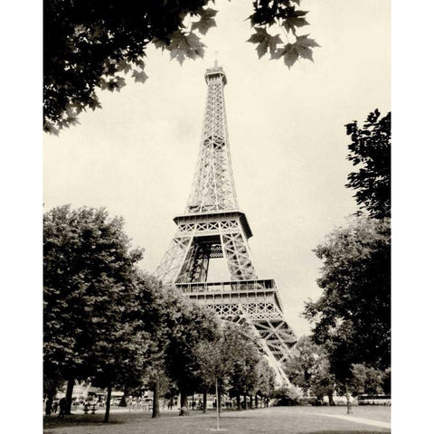Eiffel Tower I Black Modern Wood Framed Art Print with Double Matting by Melious, Amy