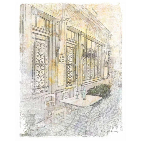 French Illustration III Black Modern Wood Framed Art Print by Melious, Amy