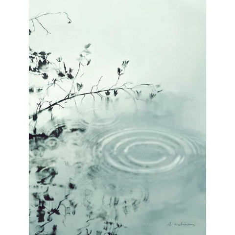 Ripples of the Rain III White Modern Wood Framed Art Print by Melious, Amy