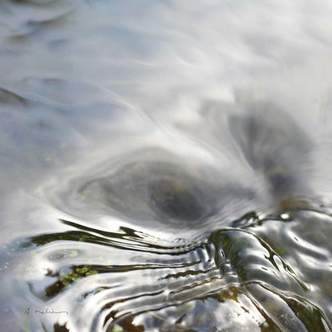 Current II White Modern Wood Framed Art Print by Melious, Amy