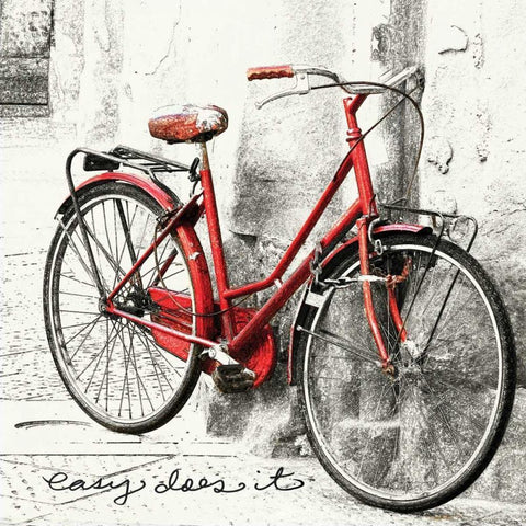 Easy Does It White Modern Wood Framed Art Print by Melious, Amy