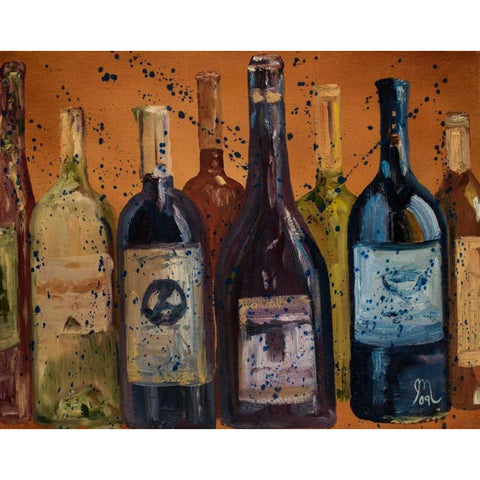 Wine Enjoyed Gold Ornate Wood Framed Art Print with Double Matting by Monahan, Jodi
