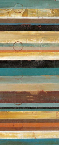 Stripes Panel I Black Ornate Wood Framed Art Print with Double Matting by Martin, Cheryl