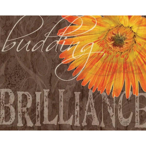 Gerbera II Gold Ornate Wood Framed Art Print with Double Matting by Murray, Sylvia