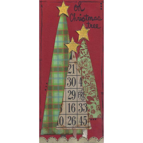 Christmas Tree  Gold Ornate Wood Framed Art Print with Double Matting by Martin, Monica