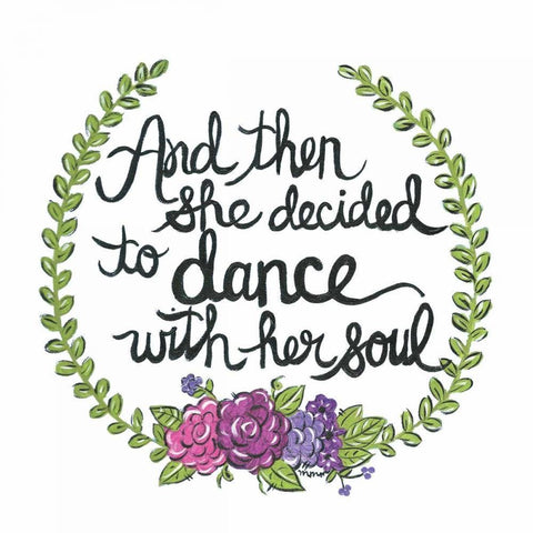 Dance with her Soul Gold Ornate Wood Framed Art Print with Double Matting by Martin, Monica