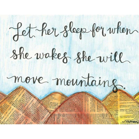 Let Her Sleep Black Modern Wood Framed Art Print with Double Matting by Martin, Monica