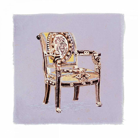 Urn Chair I Gold Ornate Wood Framed Art Print with Double Matting by Nicholas, Debbie