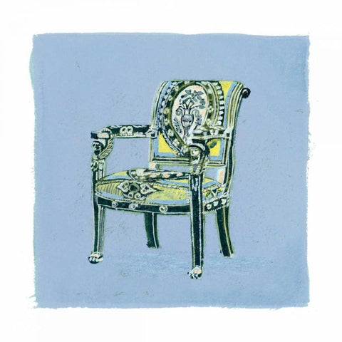 Urn Chair II Gold Ornate Wood Framed Art Print with Double Matting by Nicholas, Debbie
