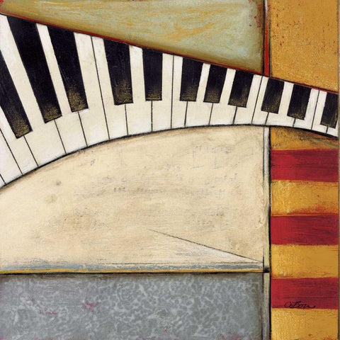 Music Notes II Gold Ornate Wood Framed Art Print with Double Matting by Osborne, Susan