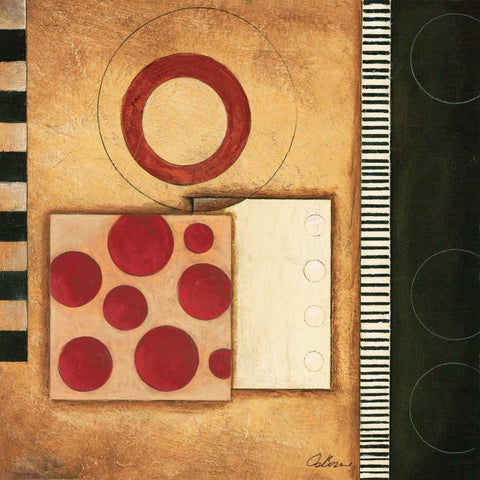 Mosaic II White Modern Wood Framed Art Print with Double Matting by Osborne, Susan