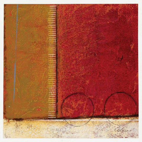 Spice Field I White Modern Wood Framed Art Print with Double Matting by Osborne, Susan