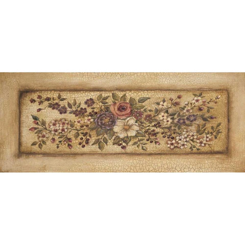 Vintage Garland I Black Modern Wood Framed Art Print with Double Matting by Poloson, Kimberly
