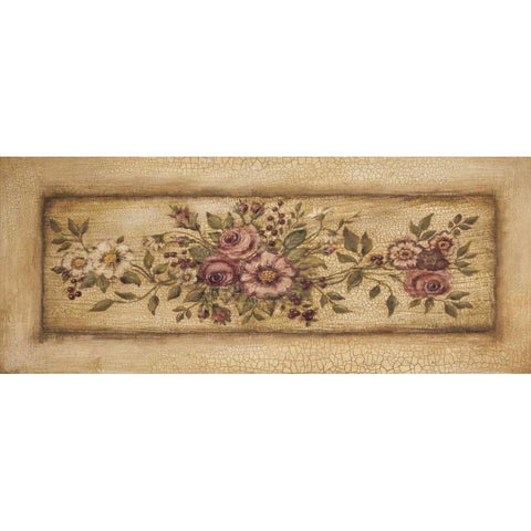 Vintage Garland II Black Modern Wood Framed Art Print with Double Matting by Poloson, Kimberly