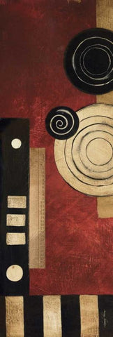Radius Panel II White Modern Wood Framed Art Print with Double Matting by Poloson, Kimberly