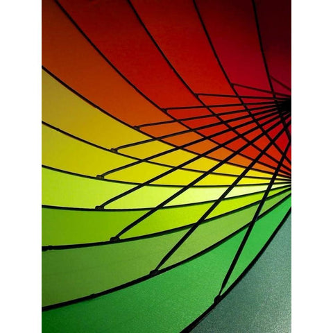 Curves of Color II Gold Ornate Wood Framed Art Print with Double Matting by Burkhart, Monika