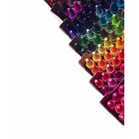 Color Crave VI White Modern Wood Framed Art Print by Burkhart, Monika