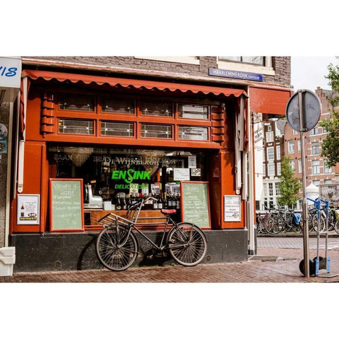 Amsterdam Delicatessen II Gold Ornate Wood Framed Art Print with Double Matting by Berzel, Erin