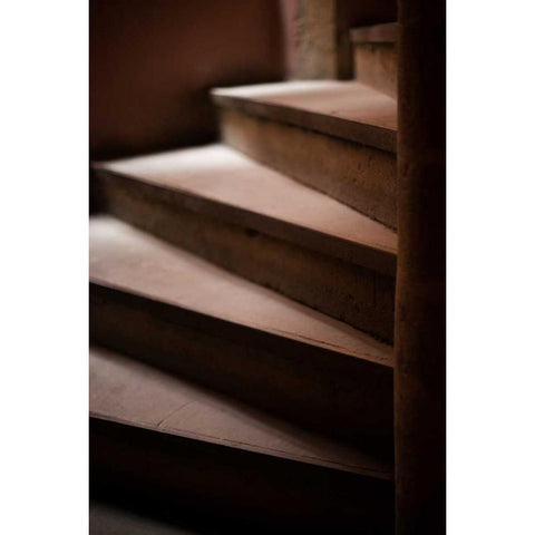 Old Lyon Stairway III Black Modern Wood Framed Art Print with Double Matting by Berzel, Erin