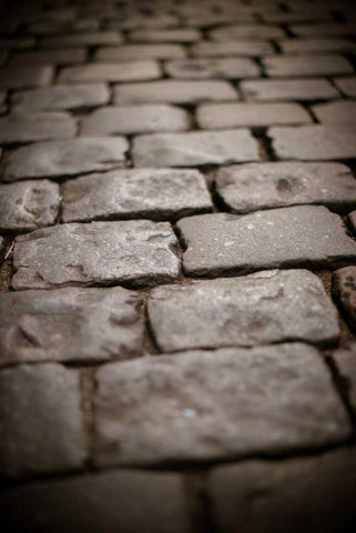 Stone Path IV White Modern Wood Framed Art Print with Double Matting by Berzel, Erin