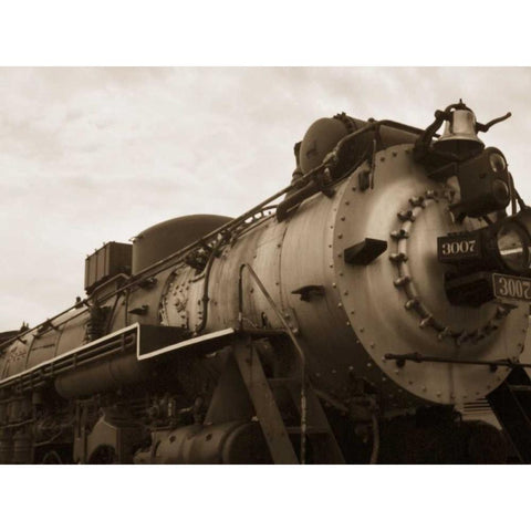Train I Black Modern Wood Framed Art Print by Christensen, Jim