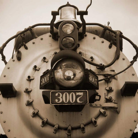 Train V Black Modern Wood Framed Art Print by Christensen, Jim