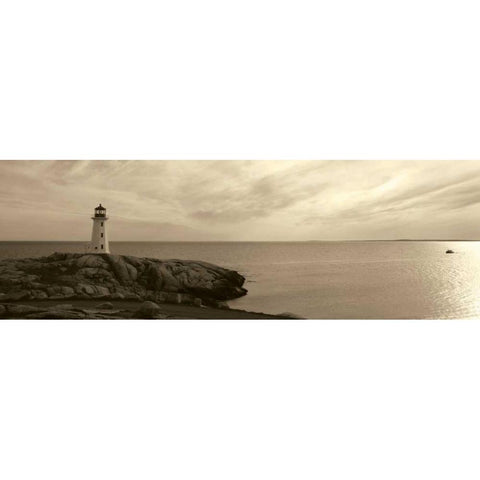 Lighthouse III Black Modern Wood Framed Art Print by Christensen, Jim