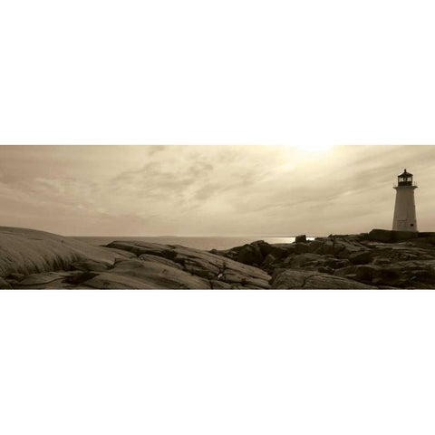Lighthouse IV Black Modern Wood Framed Art Print by Christensen, Jim