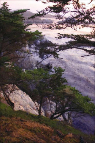 Carmel Highlands Sunset IV Black Ornate Wood Framed Art Print with Double Matting by Hausenflock, Alan